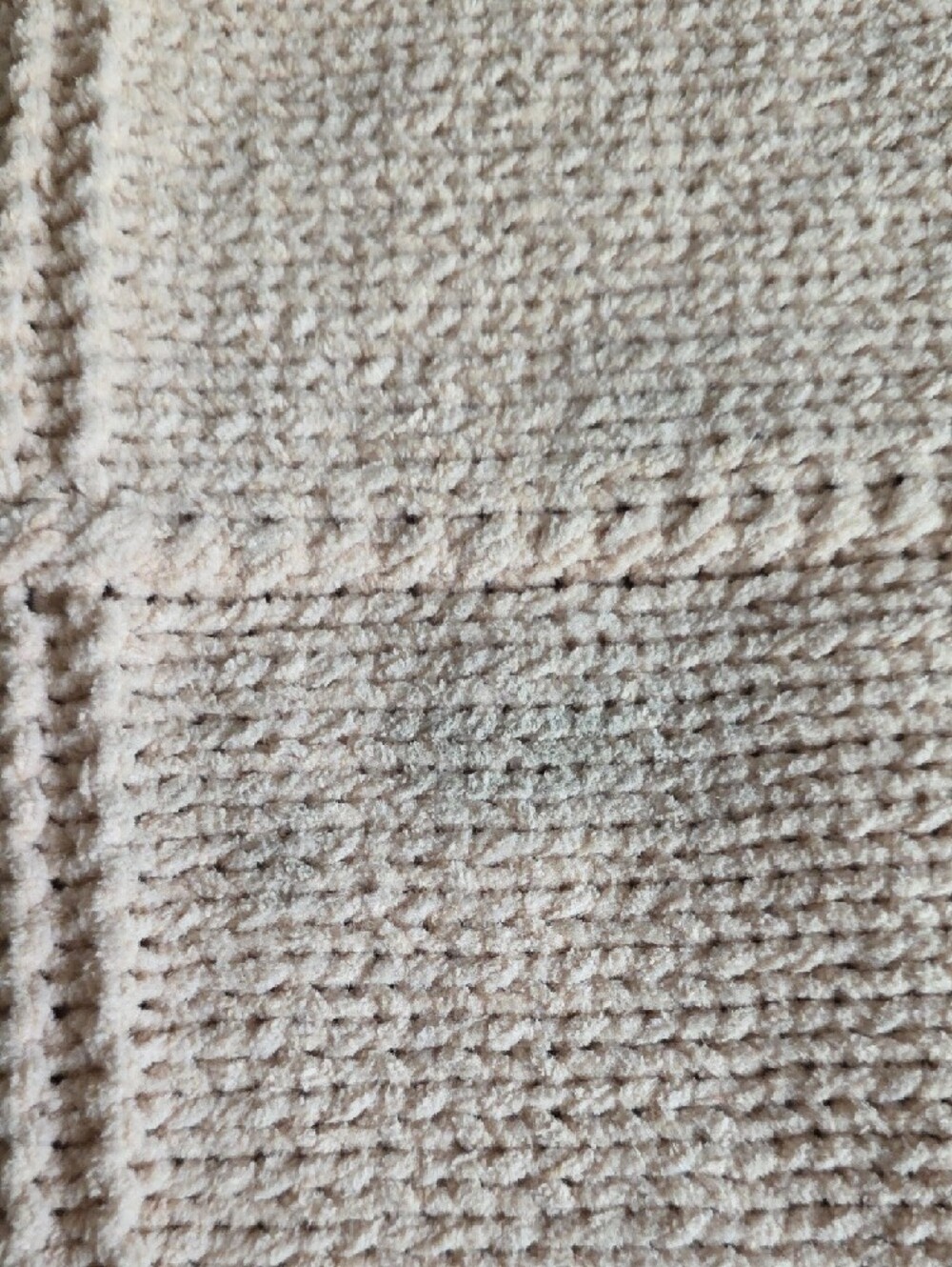 FRYE Beige Block Knit Oversized Throw - Picture 6 of 6
